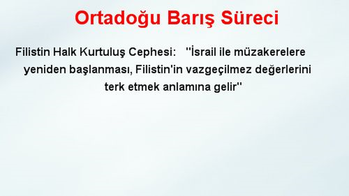 Ortadoğu Barış Süreci