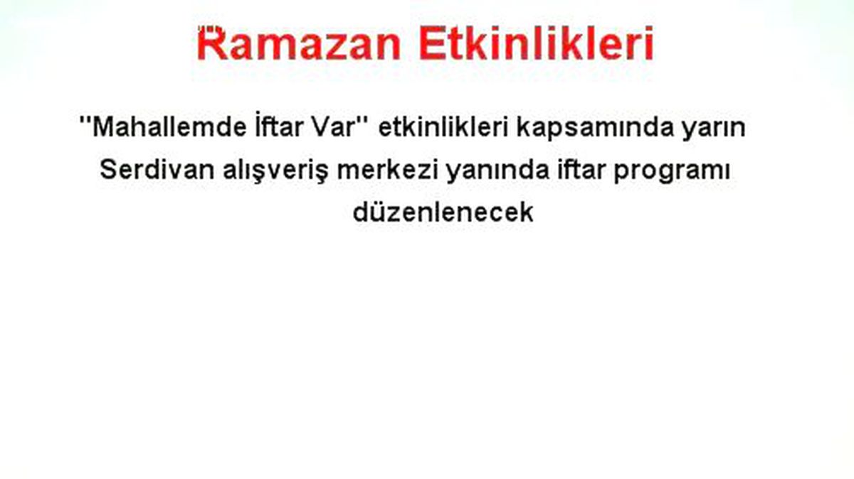 Ramazan Etkinlikleri