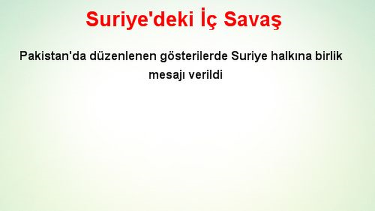 Suriye\'deki İç Savaş