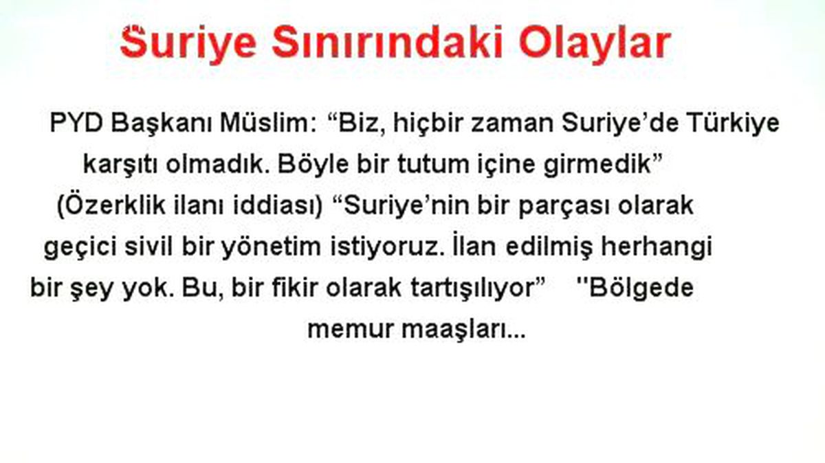 PYD\'den Özerklik Açıklaması