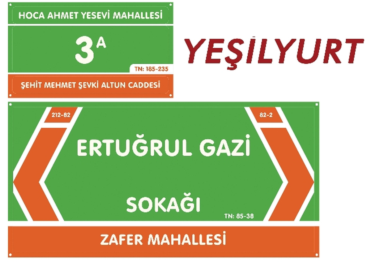 Cadde ve Sokak Levha Renkleri Belirlendi
