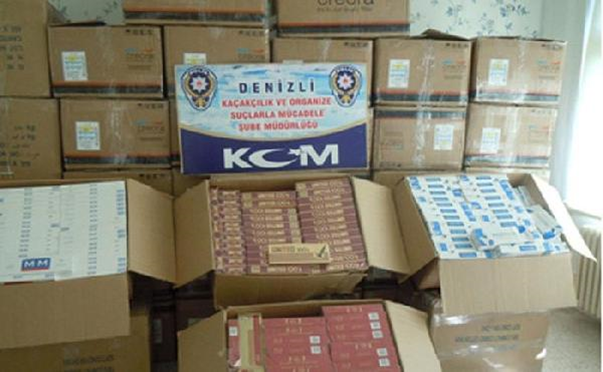 Denizli\'de 50 Bin 486 Paket Kaçak Sigara Ele Geçirildi