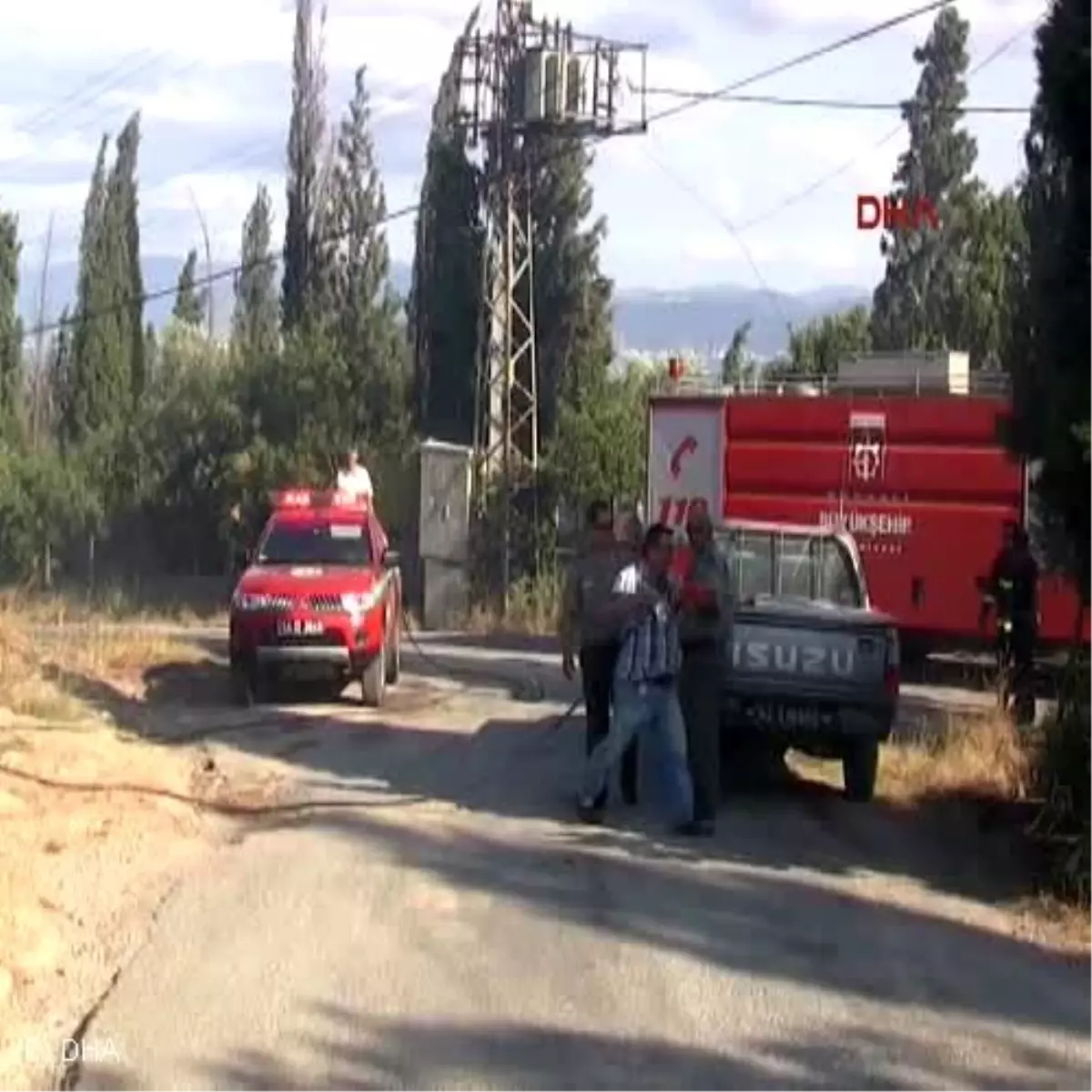 Eskihisar Feribot Yolunda Yangın Çıktı