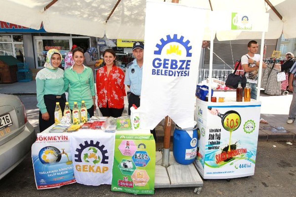 Gebze\'de Atık Yağlar İçin Tanıtım Standı Kuruluyor