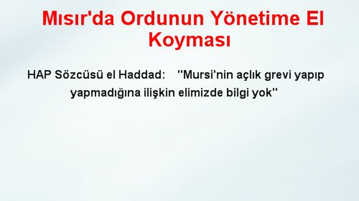 Mısır\'da Ordunun Yönetime El Koyması