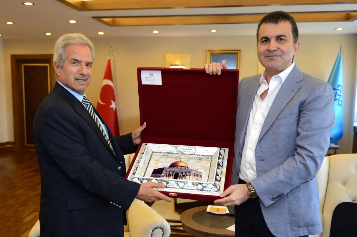 Kültür Bakanı Ömer Çelik, Filistin Büyükelçisi Maarouf\'u Kabul Etti