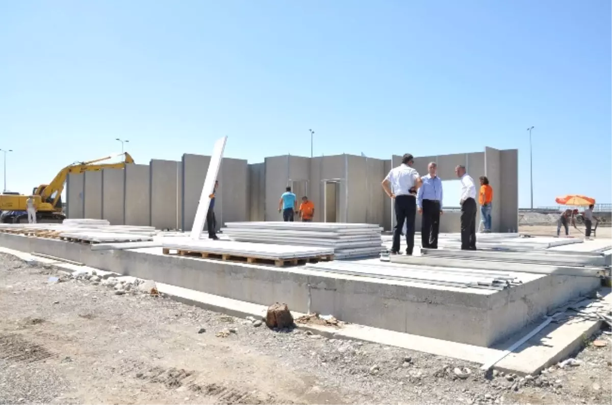 Alaplı Terminal Binasının Montajına Başlandı