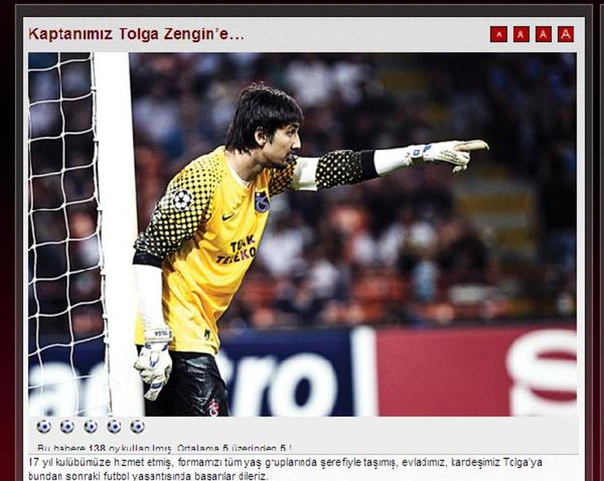 Trabzonspor\'dan Tolga Zengin\'e Mesajlı Veda