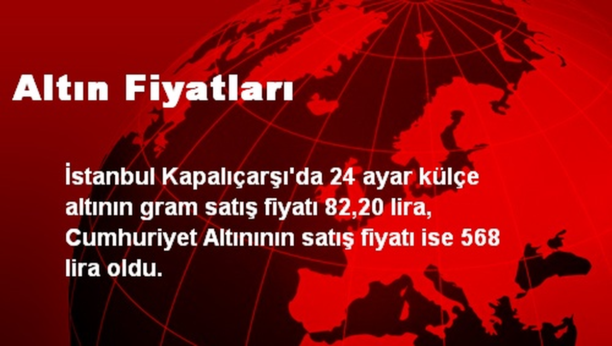 Altın Fiyatları Belli Oldu