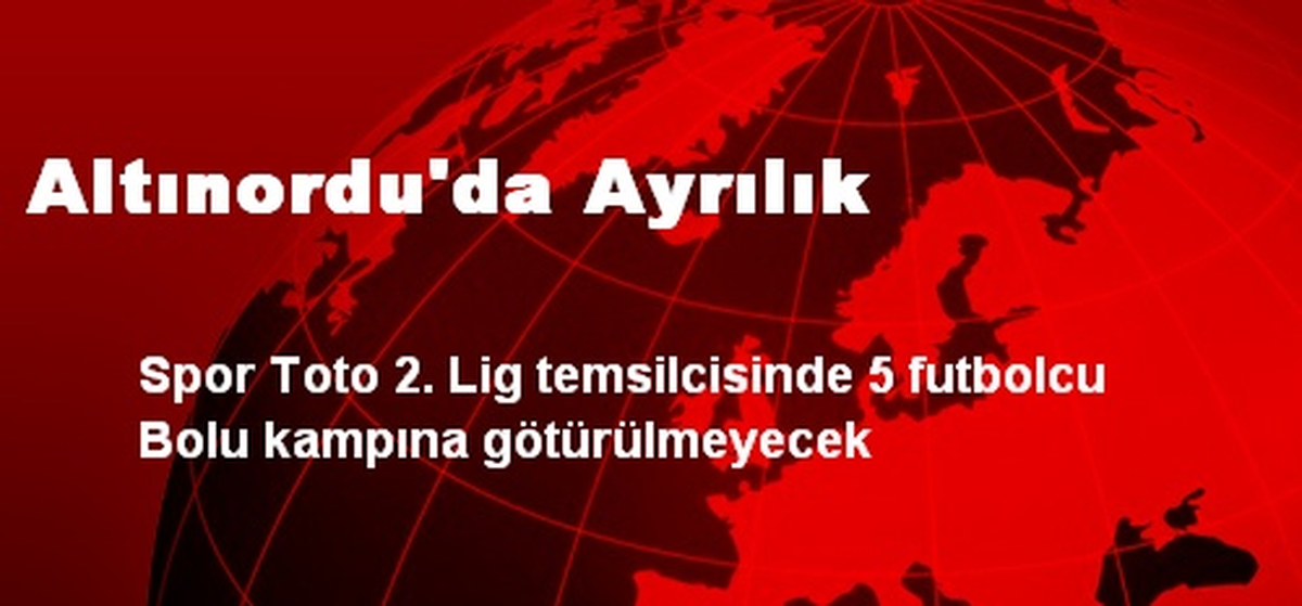 Altınordu\'da Ayrılık
