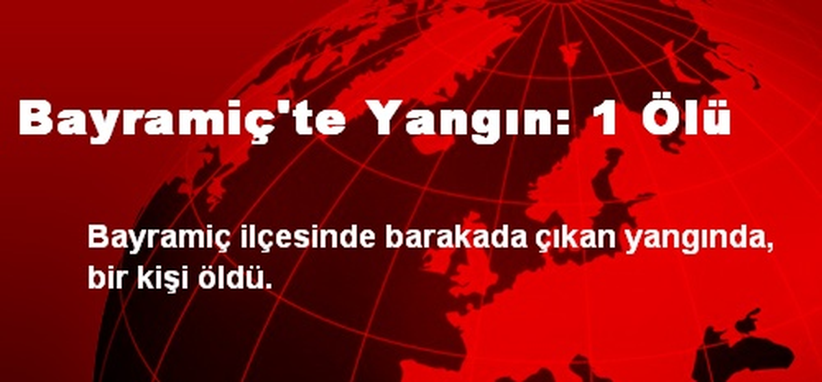 Bayramiç\'te Yangın: 1 Ölü