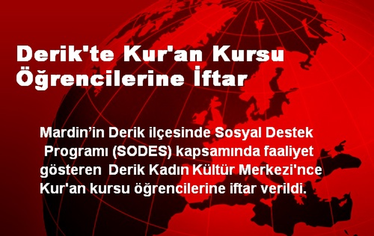 Derik\'te Kur\'an Kursu Öğrencilerine İftar