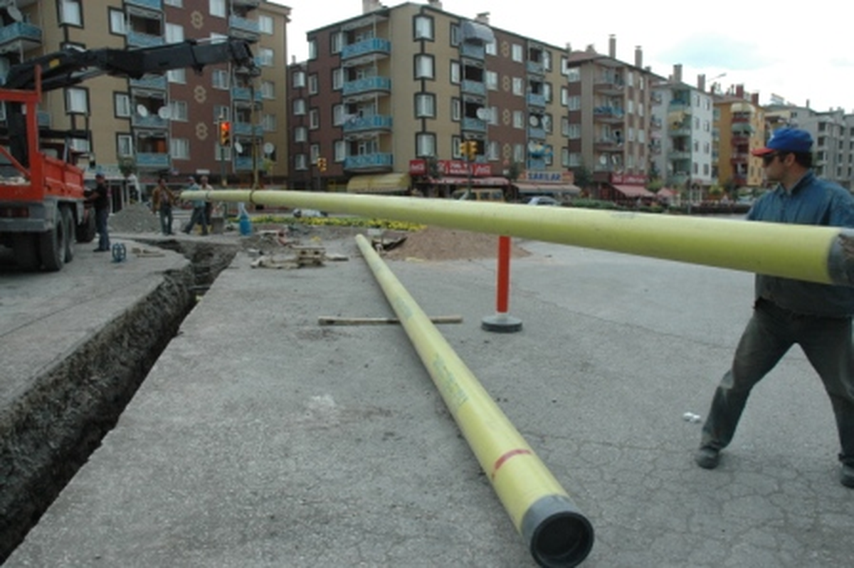 Elazığ\'da Doğalgaz Hattı Çalışması