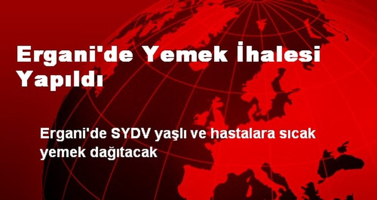 Ergani\'de Yemek İhalesi Yapıldı