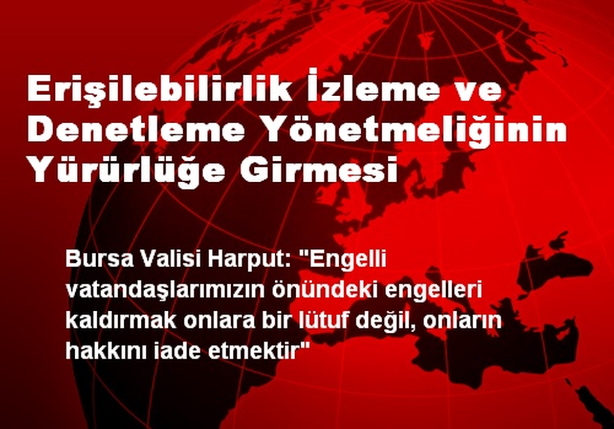 Erişilebilirlik İzleme ve Denetleme Yönetmeliğinin Yürürlüğe Girmesi