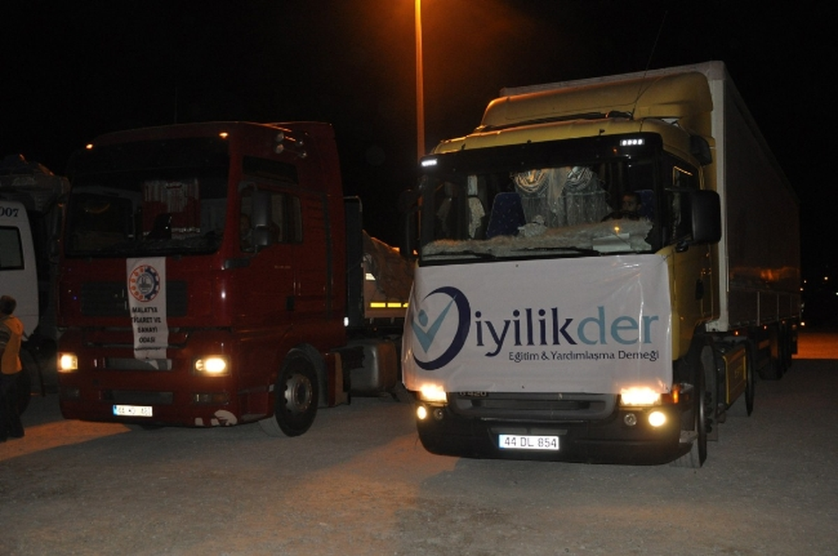 İyilik-Der Yardım Tır\'ları Suriye\'ye Hareket Etti