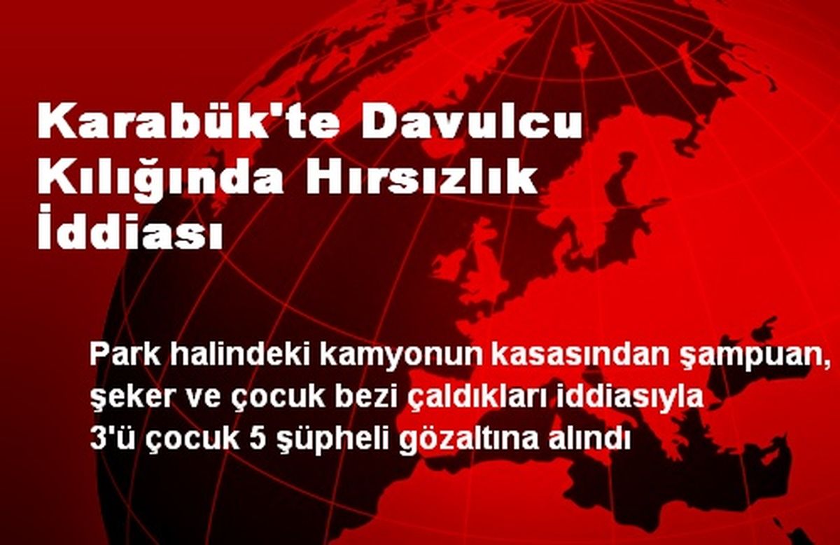 Karabük\'te Davulcu Kılığında Hırsızlık İddiası