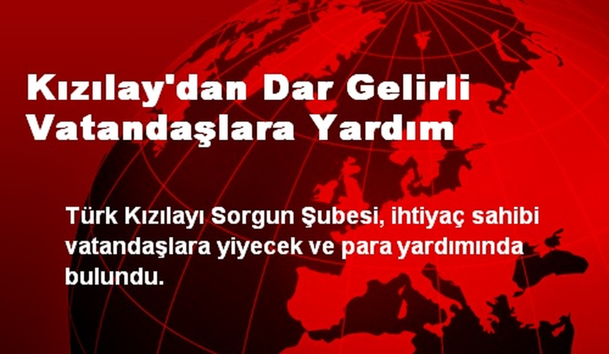 Kızılay\'dan Dar Gelirli Vatandaşlara Yardım