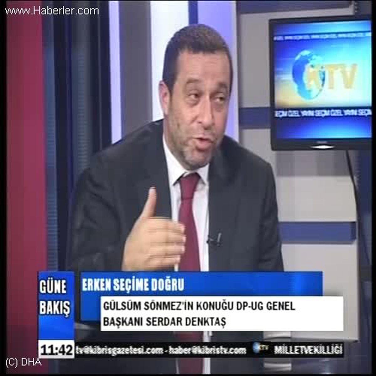 KKTC\'de Serdar Denktaş Canlı Yayında Fenalaştı