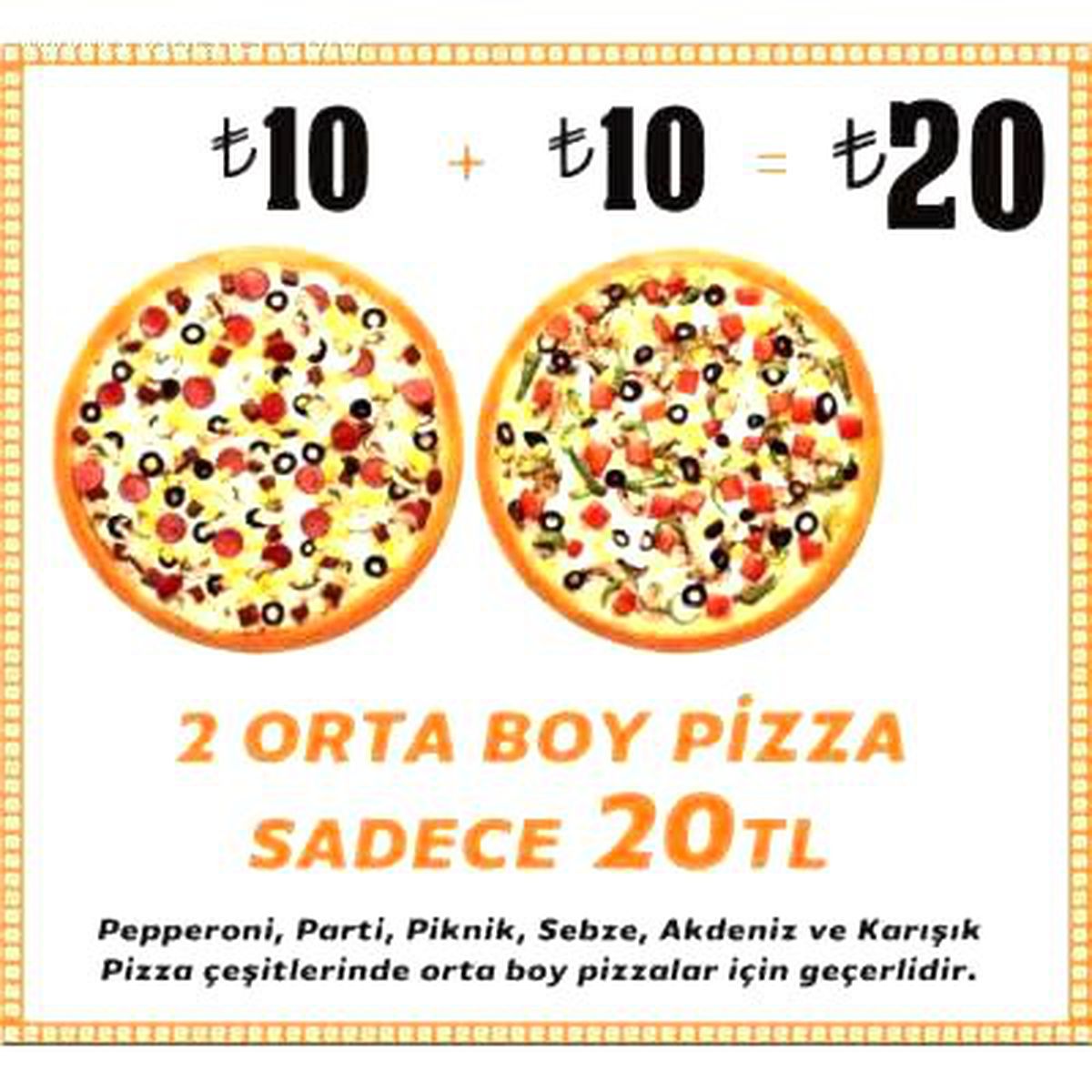 Little Caesars\'tan Orta Boyda 10+10=20 Kampanyası