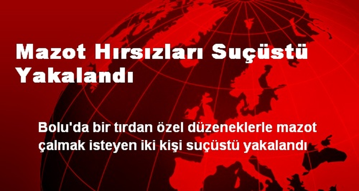 Mazot Hırsızları Suçüstü Yakalandı