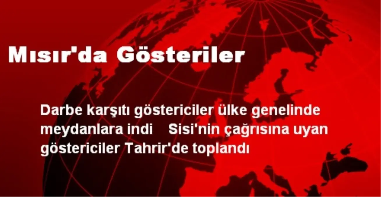 Mısır'da Gösteriler