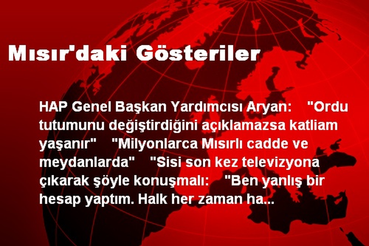 Mısır\'daki Gösteriler