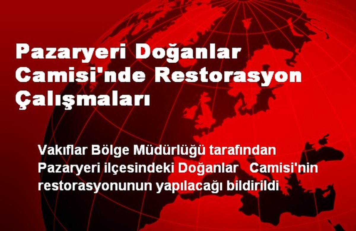 Pazaryeri Doğanlar Camisi\'nde Restorasyon Çalışmaları