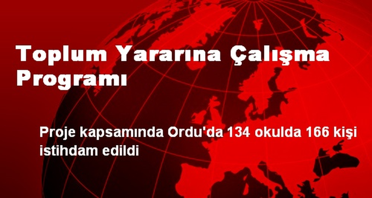 Toplum Yararına Çalışma Programı