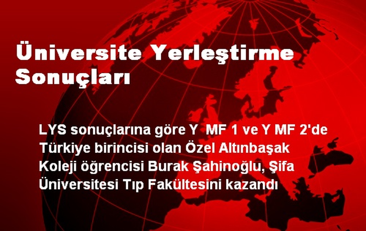 Üniversite Yerleştirme Sonuçları
