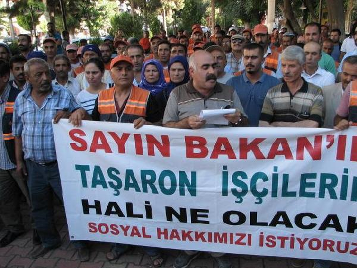 Viranşehir\'de Taşeron İşçilerden Protesto Yürüyüşü