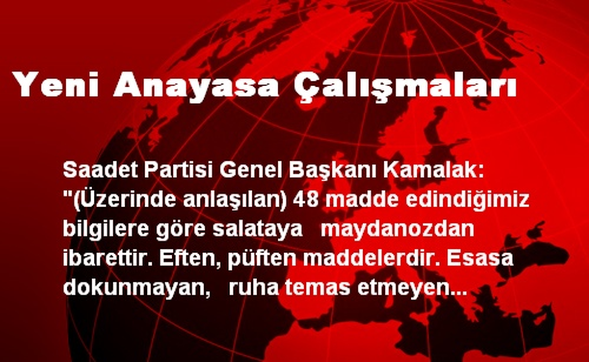 Yeni Anayasa Çalışmaları