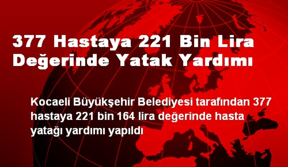 377 Hastaya 221 Bin Lira Değerinde Yatak Yardımı