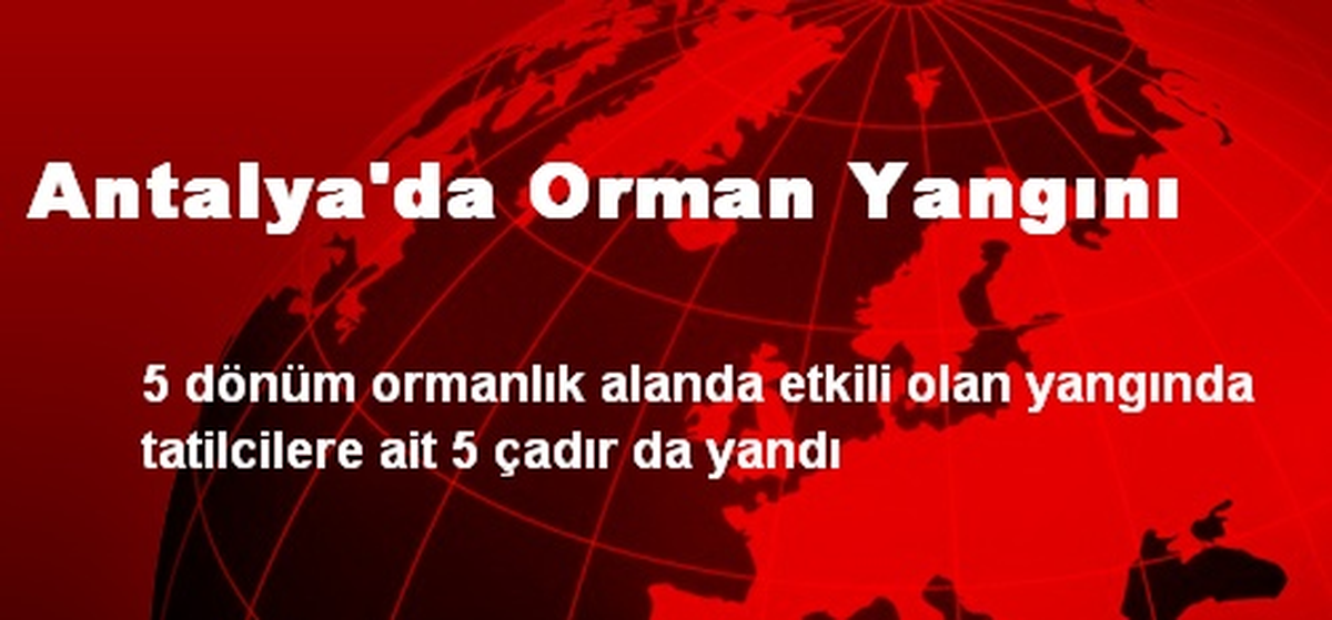 Antalya\'da Orman Yangını