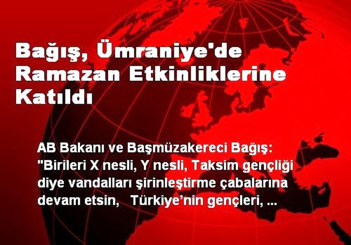 Bağış, Ümraniye\'de Ramazan Etkinliklerine Katıldı