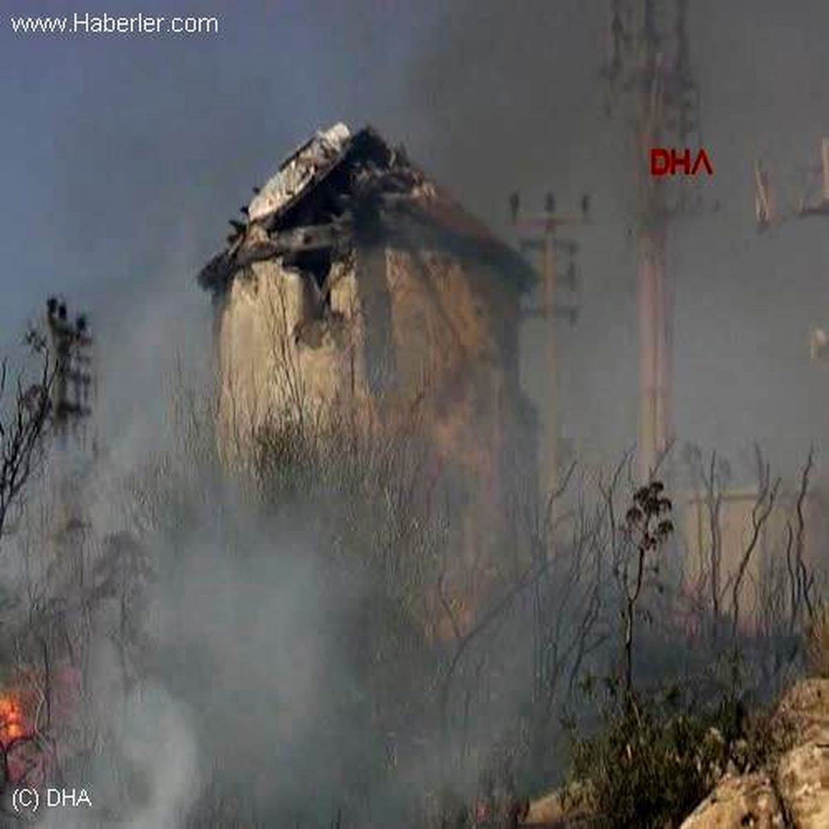 Bodrum Göltürkbükü\'nde Orman Yangını