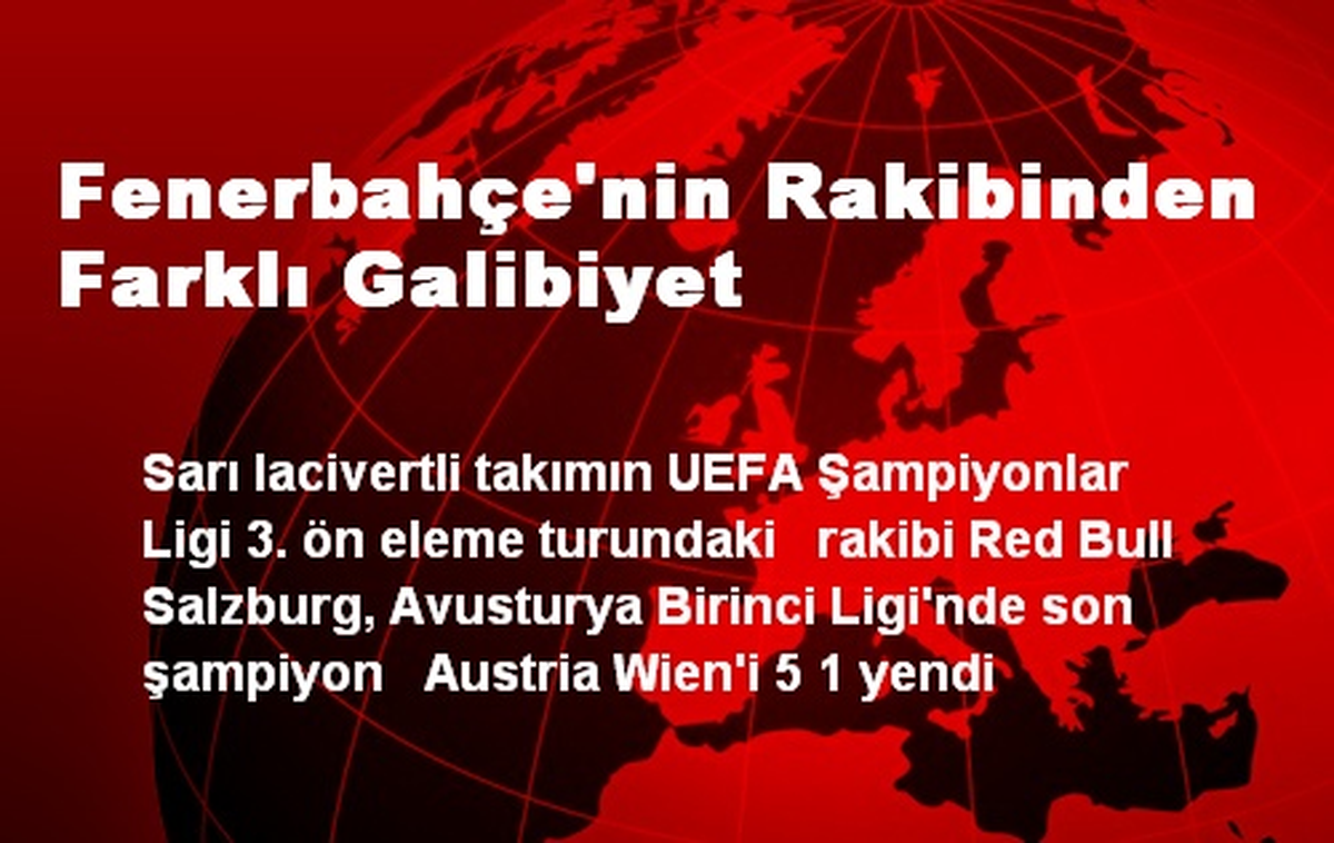 Fenerbahçe\'nin Rakibinden Farklı Galibiyet