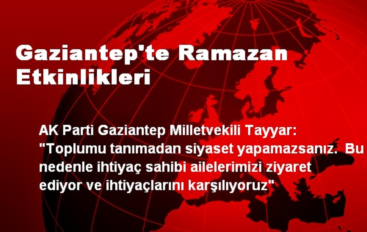 Gaziantep\'te Ramazan Etkinlikleri