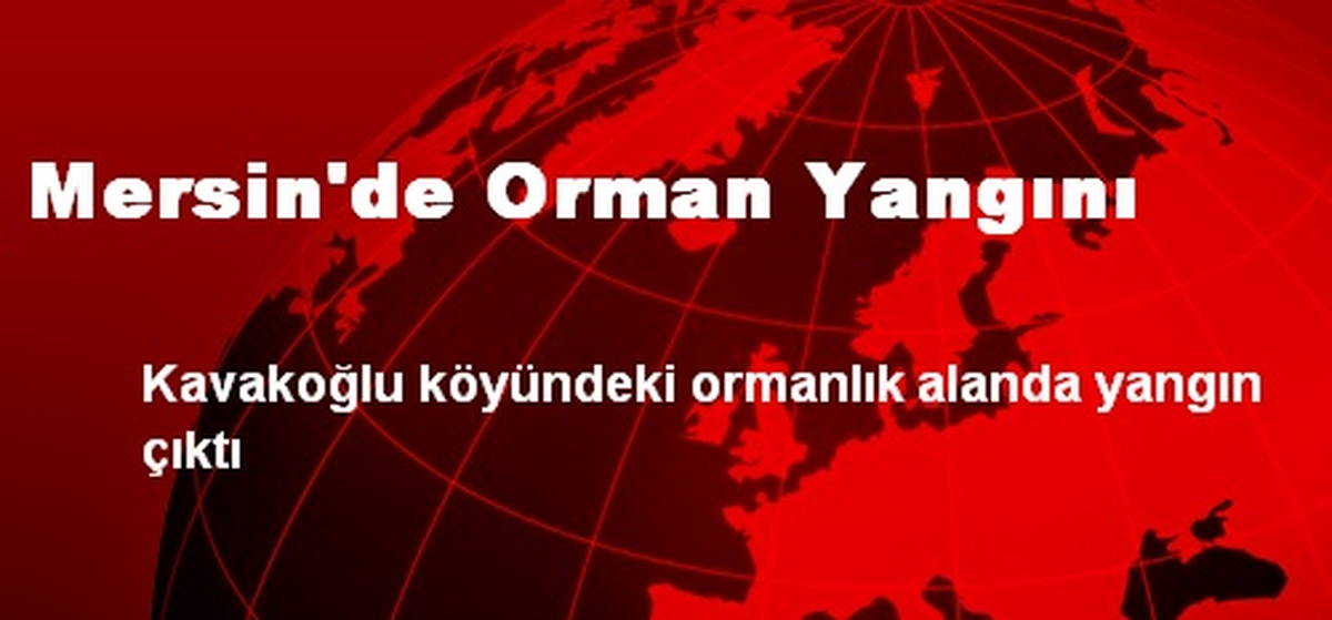 Mersin\'de Orman Yangını