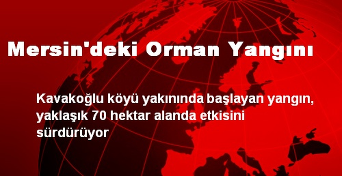 Mersin\'deki Orman Yangını