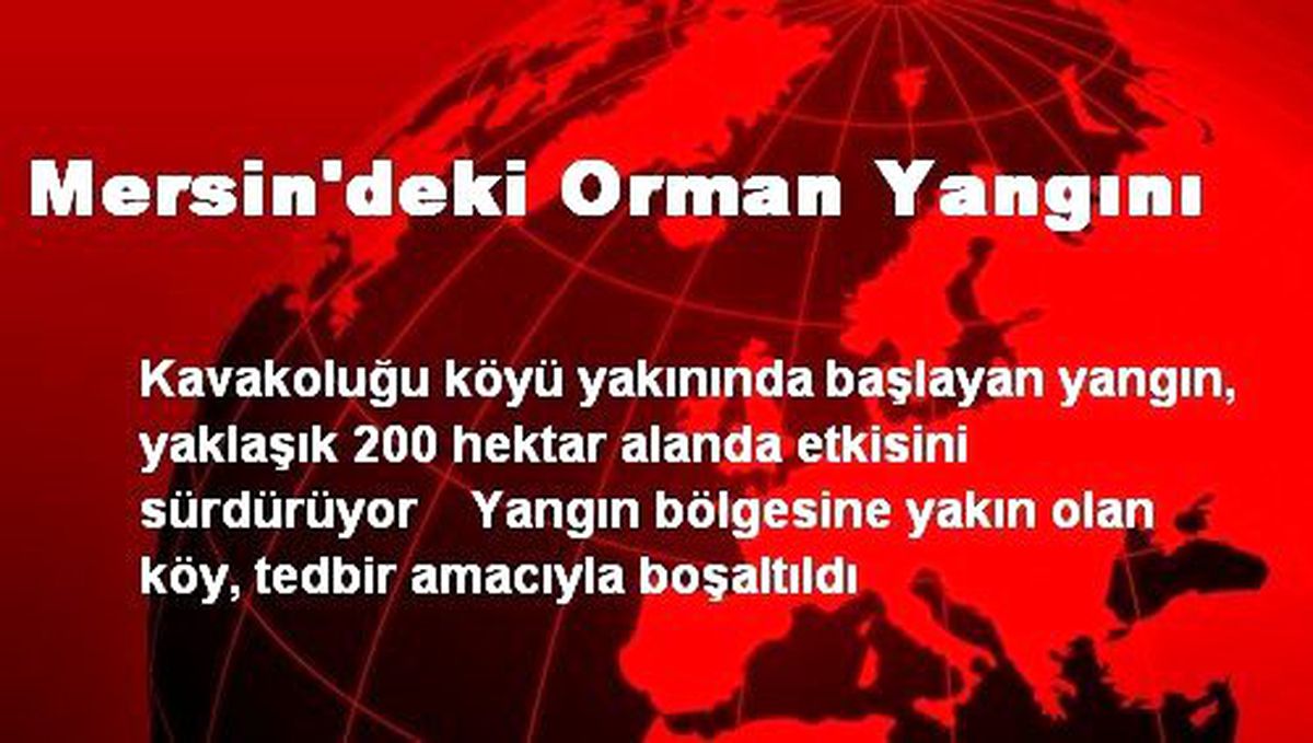 Mersin\'deki Orman Yangını