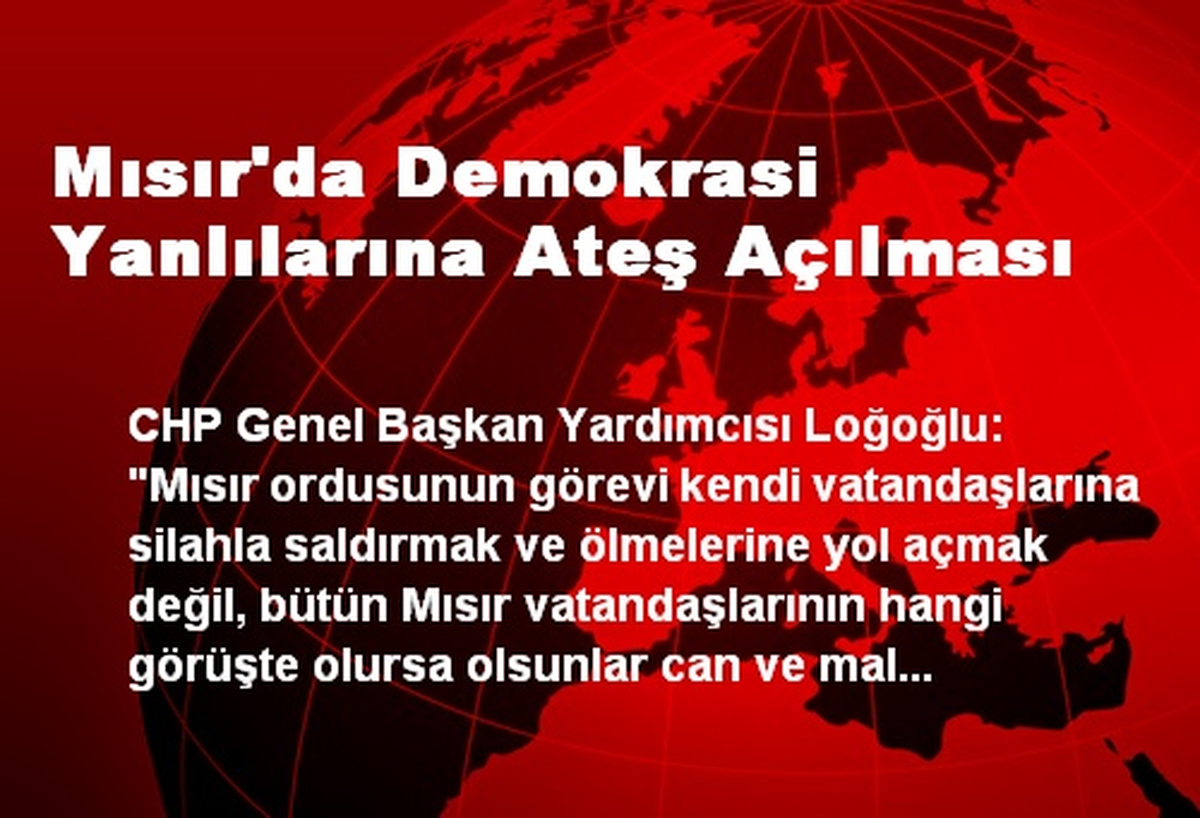 Mısır\'da Demokrasi Yanlılarına Ateş Açılması