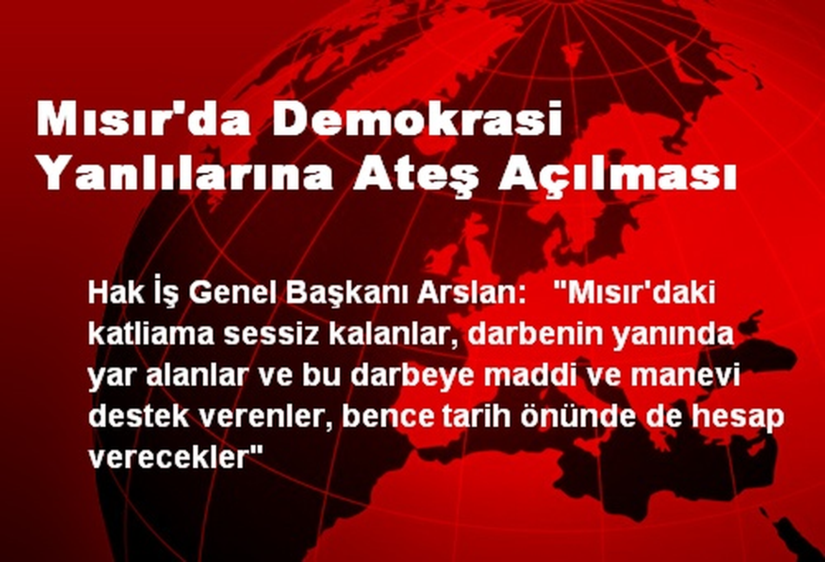Mısır\'da Demokrasi Yanlılarına Ateş Açılması