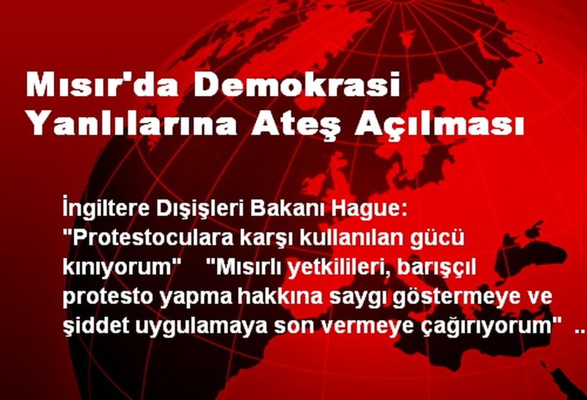 Mısır\'da Demokrasi Yanlılarına Ateş Açılması