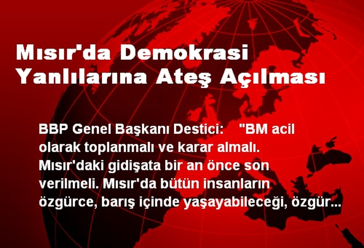 Mısır\'da Demokrasi Yanlılarına Ateş Açılması