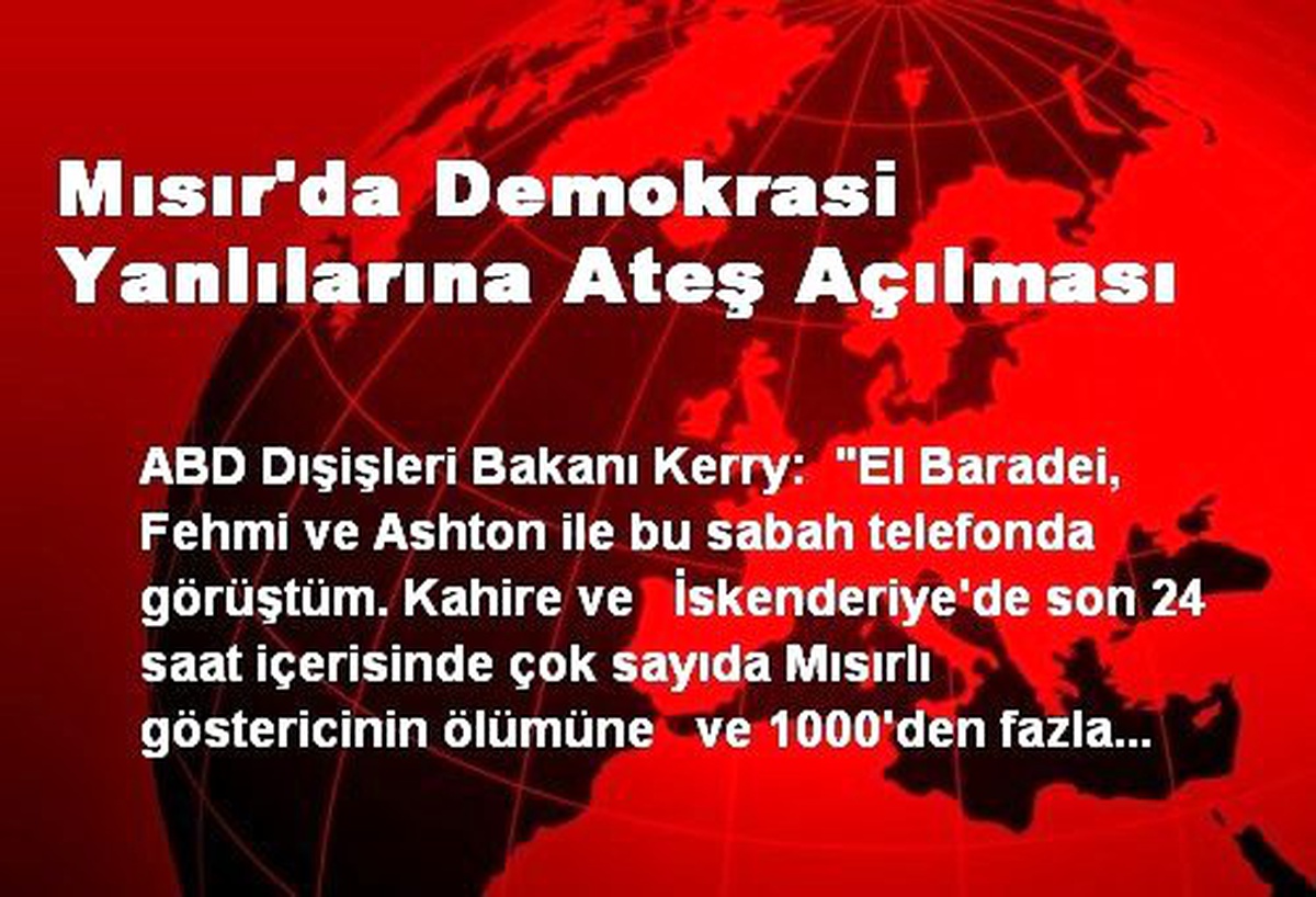 Mısır\'da Demokrasi Yanlılarına Ateş Açılması