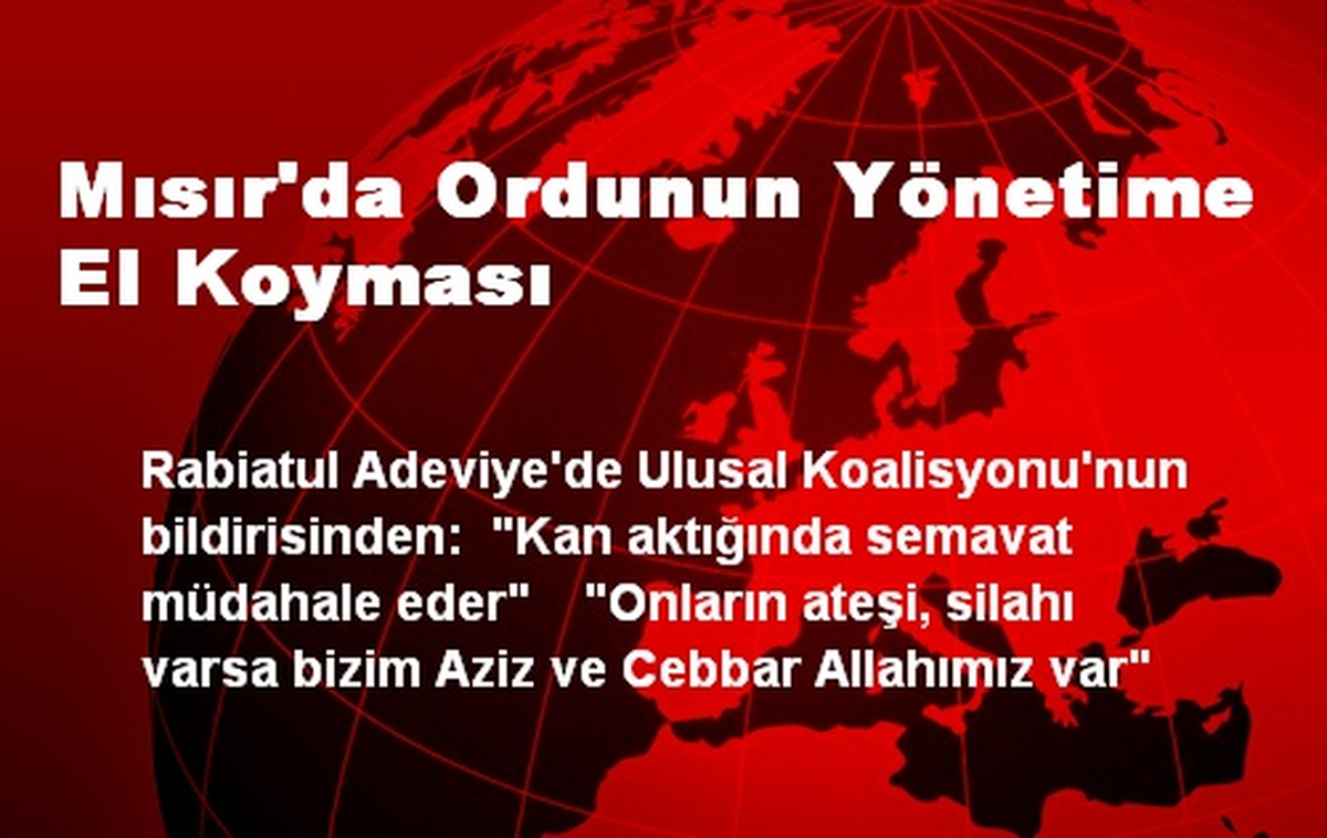 Mısır\'da Ordunun Yönetime El Koyması