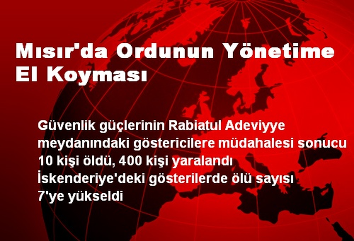 Mısır\'da Ordunun Yönetime El Koyması