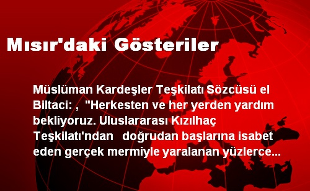 Mısır\'daki Gösteriler