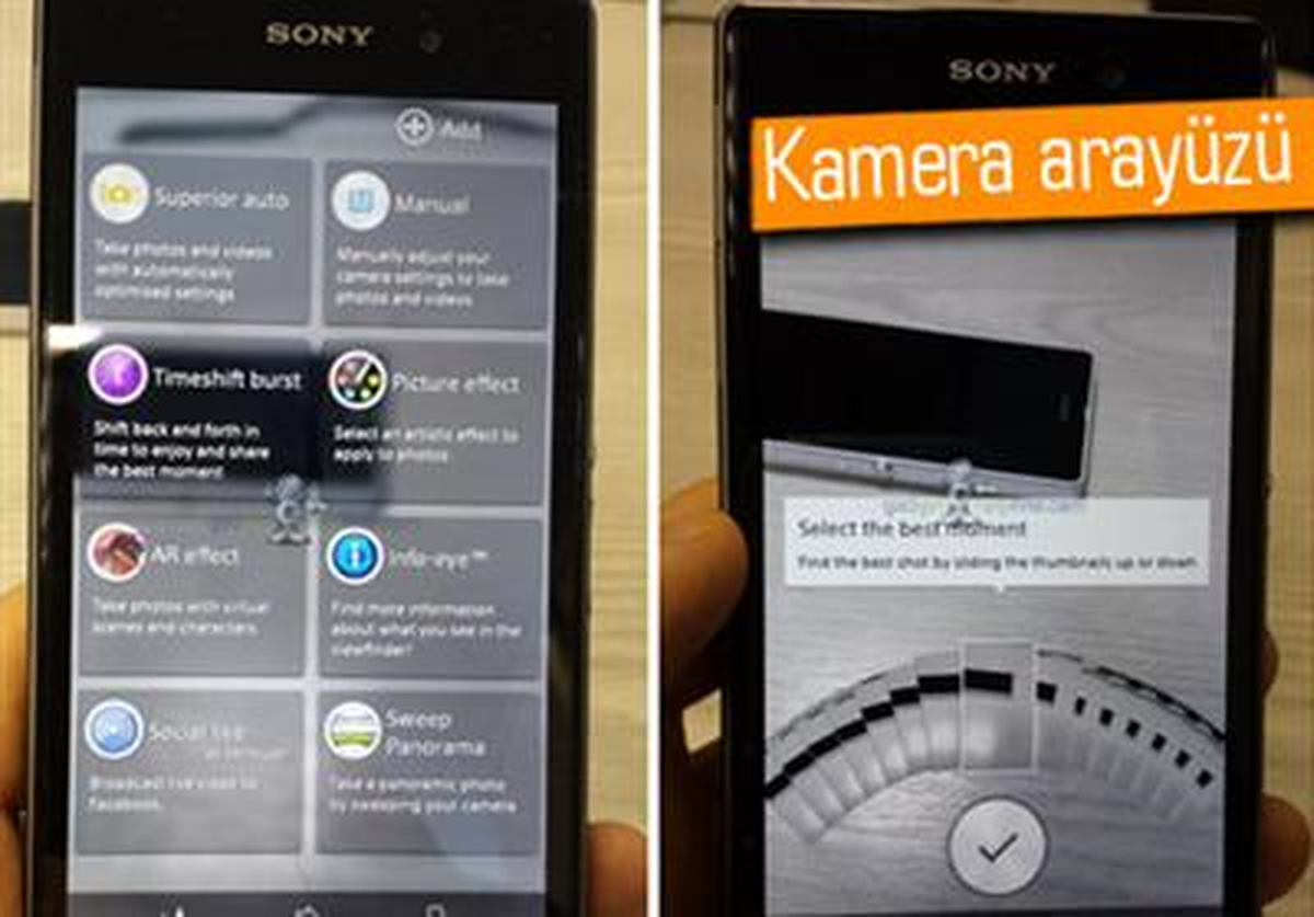 Sony Honami ve Xperia Z Yan Yana
